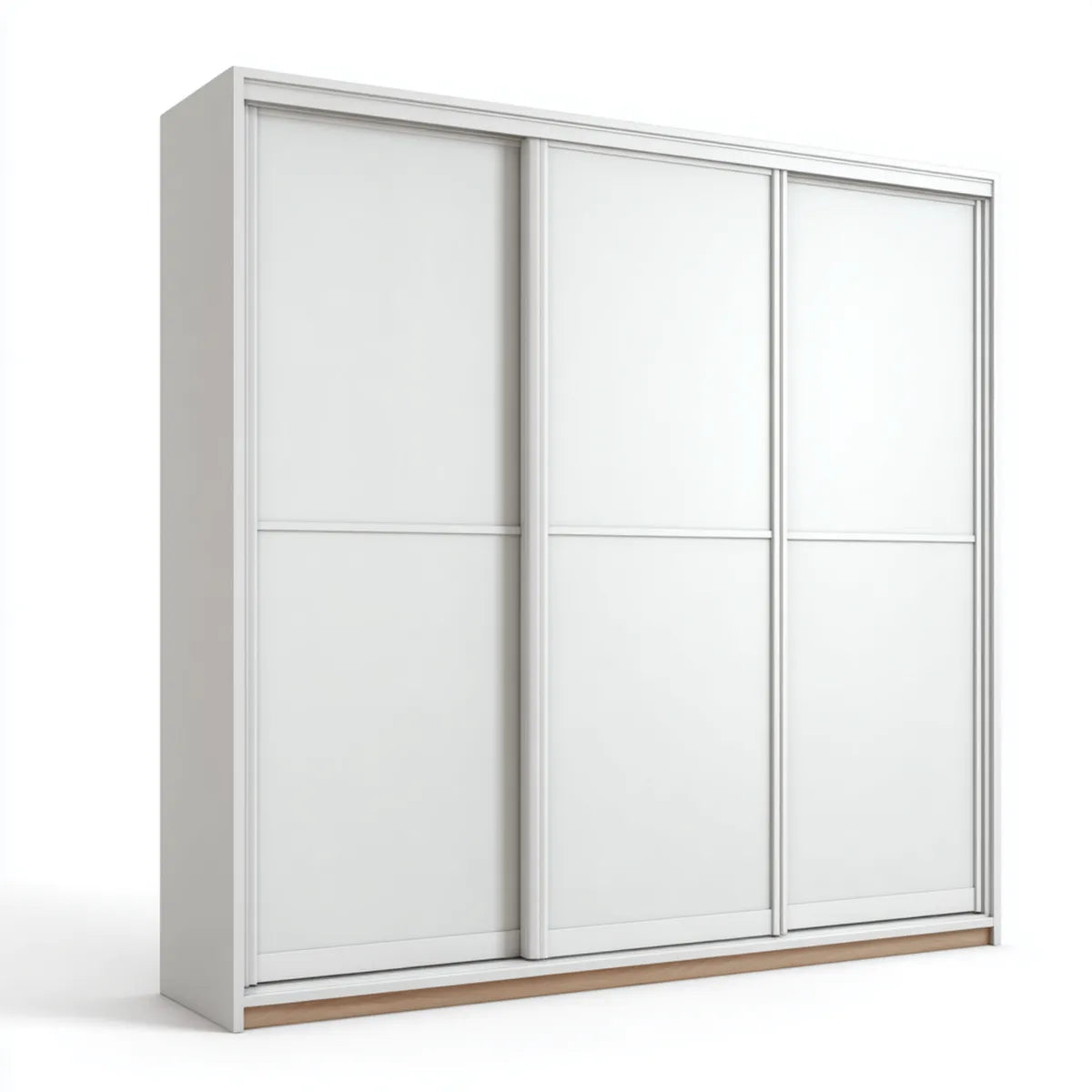 Armadio guardaroba 3 ante scorrevoli bianco rettangolare in pannelli truciolari nobilitati 180 x 60 x 220 cm