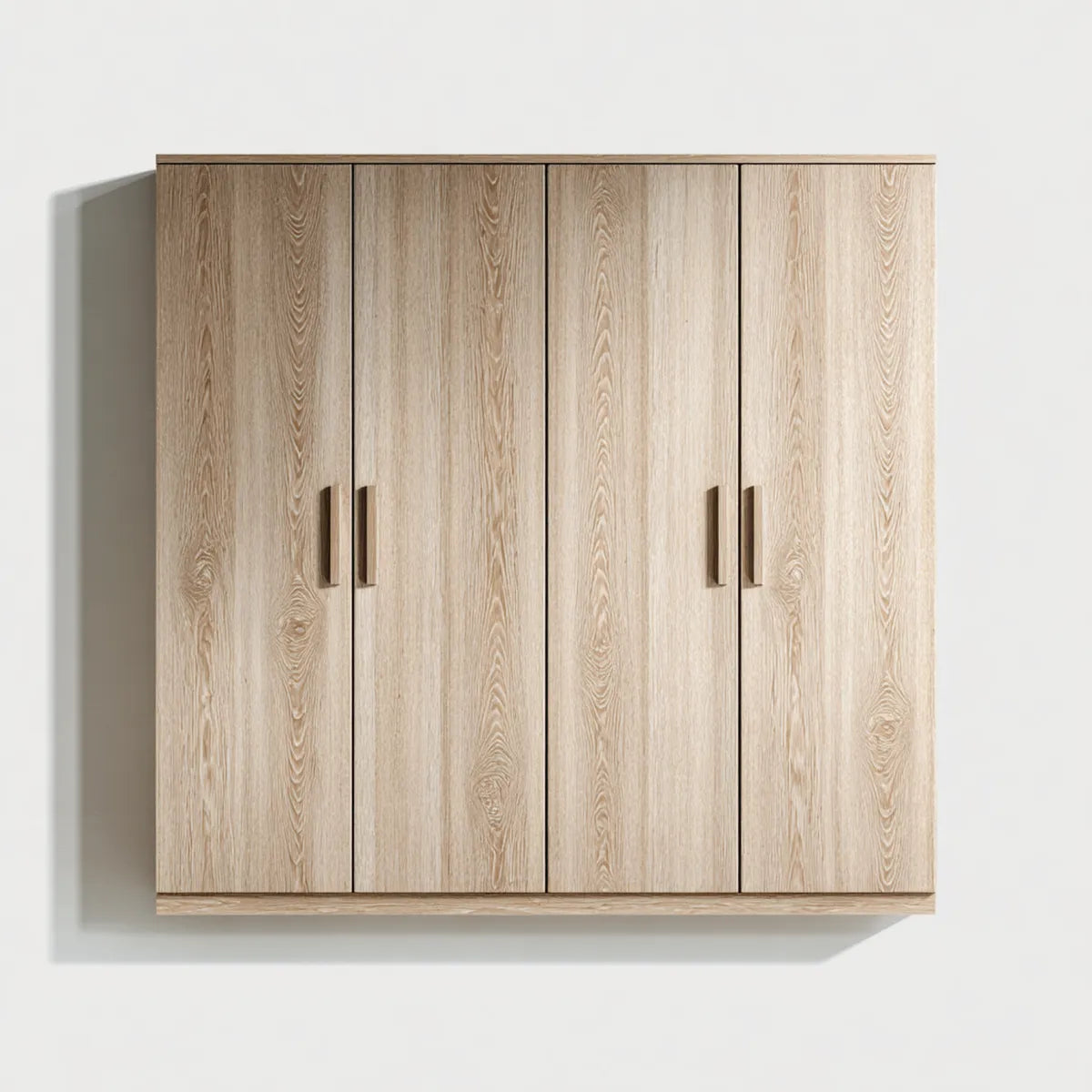 Armadio guardaroba 4 ante rovere chiaro 160 x 52 x 200 cm pannelli truciolari rettangolare