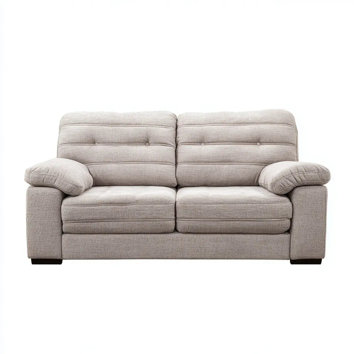 Divano 2 posti grigio chiaro 170 x 90 x 95 cm in poliestere rettangolare