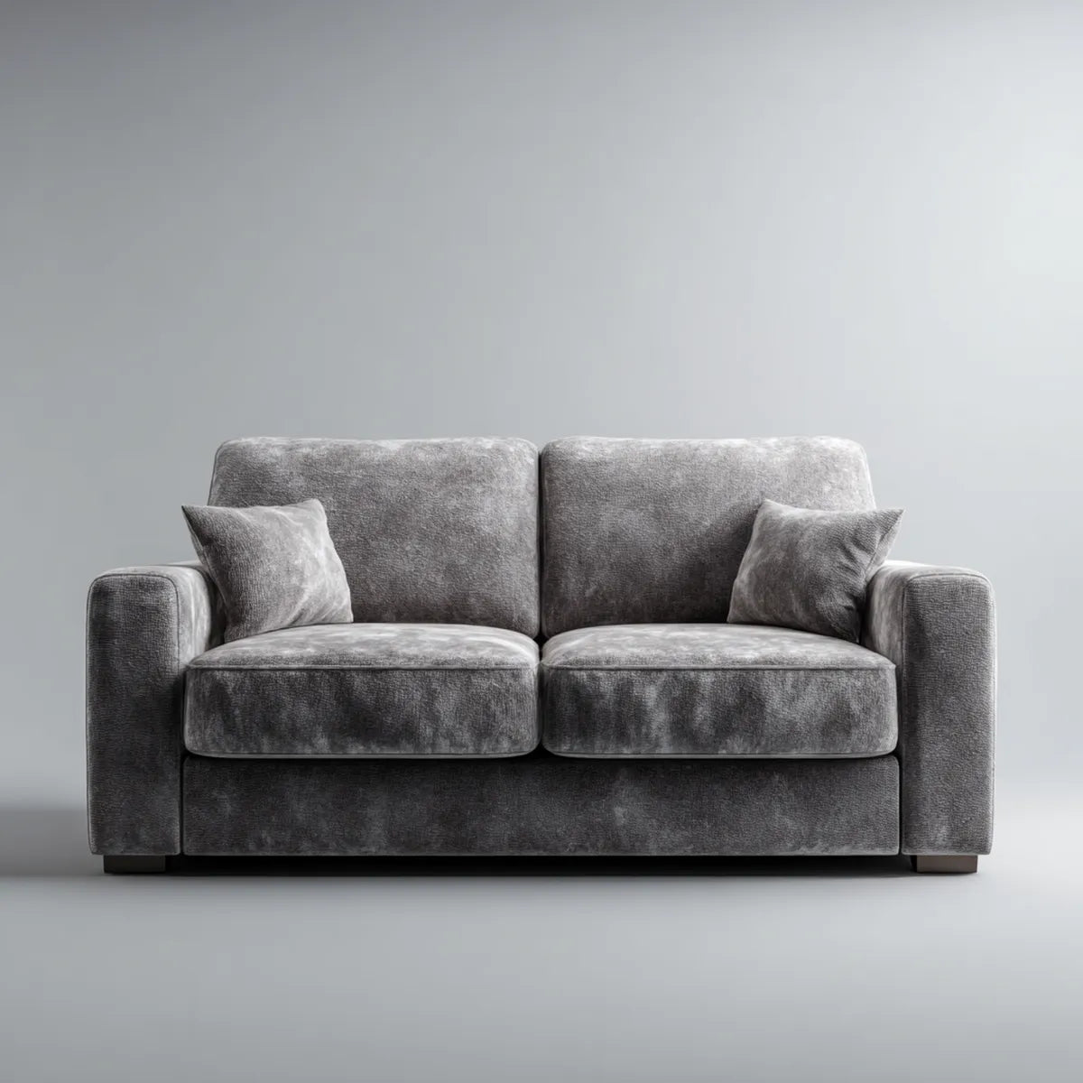 Divano 2 posti grigio in poliestere forma rettangolare 160 x 90 x 85 cm